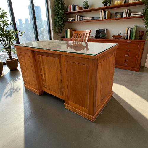 Bàn Làm Việc 1M54 Gõ Đỏ