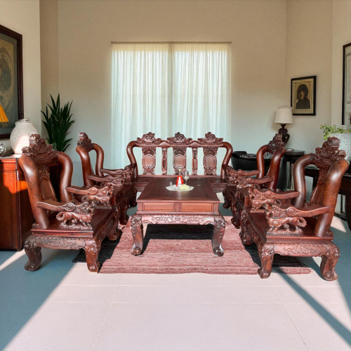 Bộ Ghế 12 Nghê 10 Món Cẩm Lai