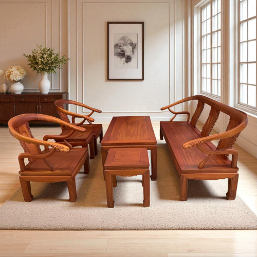 Bộ Ghế Minh Thúng Gõ Đỏ 6 Món VIP