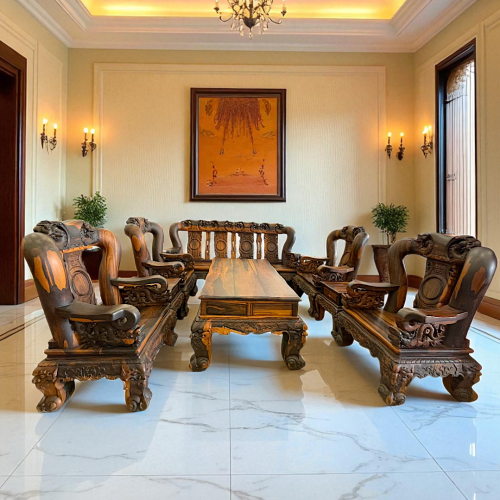 Bộ Ghế 18 Đào Mặt Tràn 10 Món