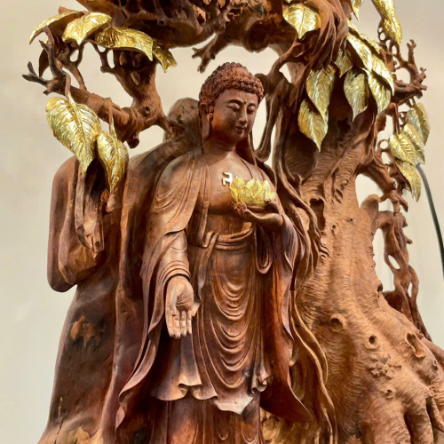 Tác Phẩm Phật A Di Đà Mạ Vàng Rồng 9999