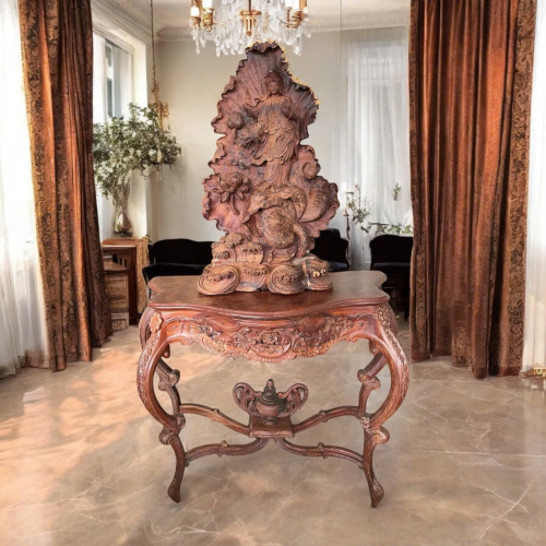 Bàn Console Cẩm Lai Nu Gõ Đỏ