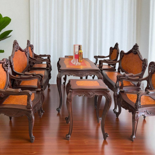 Bộ Louis 9 Món VIP Cẩm Lai - Nu Gõ Đỏ