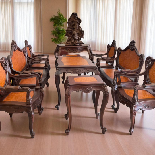 Bộ Louis 9 Món VIP Cẩm Lai - Nu Gõ Đỏ