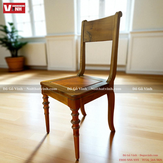 Bàn Ăn Chân Tiện 6 Ghế 